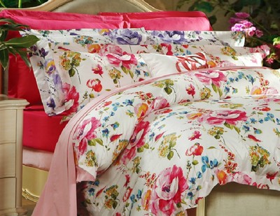 雅兰家纺纯棉四件套 植物花卉与长绒棉贡缎的卧室艺术
